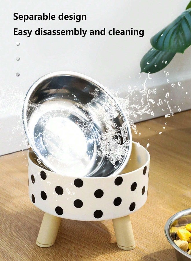 KEYOZA أوعية طعام للقطط من كيوزا، مصنوعة من الفولاذ المقاوم للصدأ، مانعة للانزلاق، مناسبة للقطط الصغيرة، غير قابلة للكسر، سميكة، سعة 7 أونصات، مناسبة للحيوانات الأليفة الصغيرة داخل المنزل، قاعدة مطاطية قابلة للإزالة، سهلة التنظيف - Image 3